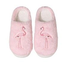 LNERIP Plush Flamingo Slippers for Women Men Animal Soft Cozy Comfy...
