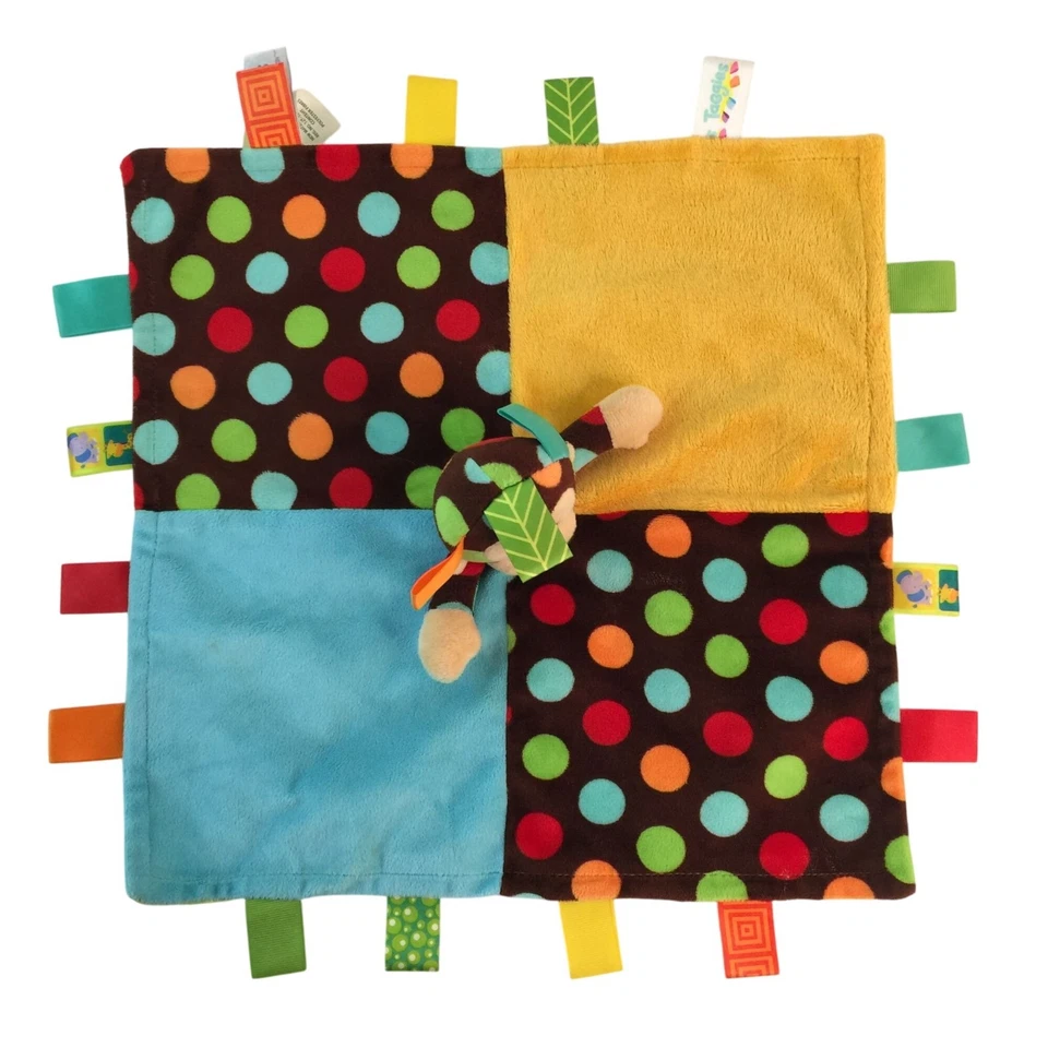 Taggies Signature Collection Mary Meyer Обезьяна Милый Коричневый В горошек Атласная Спина - Изображение 3 из 4