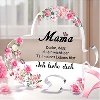 Muttertagsgeschenk Mutter Geburtstag Personalisiert Acryl Herz Geschenk Mama