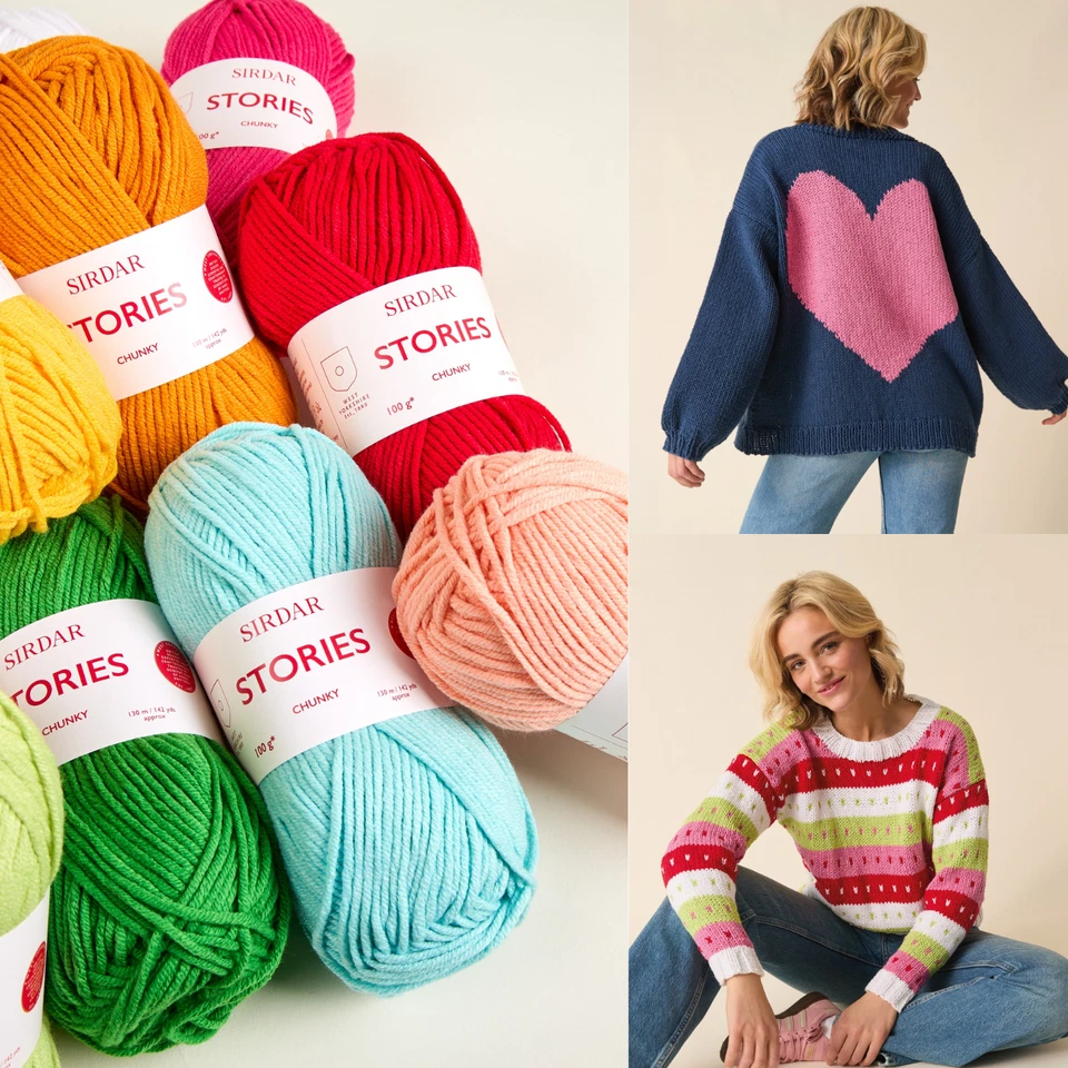 Sirdar Stories Chunky 100g 50% Cotton Knitting Crochet Yarn
