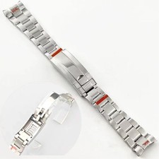 20mm Brushed Silver Glide Lock Clasp Curved end Steel Watch Band For Seiko Tudor