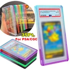 For PSA CGC Slab Guard Gradient Glitter TPU Bumper PC Protector Graded Card Case