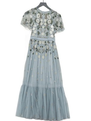 Needle & Thread Maxi Dress UK8 in Blue