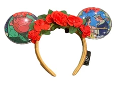AUTHENTIC Disney Parks Disney100 Beauty and the Beast Rare Light-up Ears