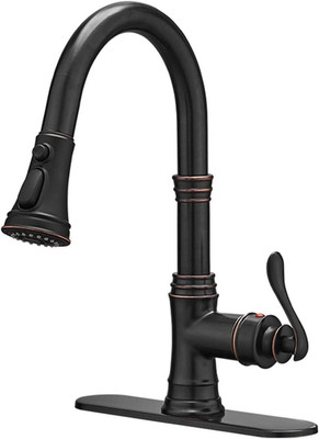 Elegant Oil Rubbed Bronze Kitchen Faucet with Pull Down Sprayer & 3 Modes
