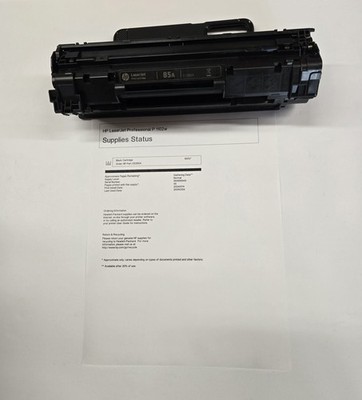 HP LASERJET 85A CE285A BLACK PRINT CARTRIDGE Pre-owned 100% Left