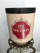 VTG 1940s 50s STETSON TALL STORE DISPLAY Storage HATBOX Hat Box w/Crest