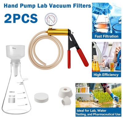 1000mL Glass lab Vacuum Filtration Buchner Funnel Suction Flask Lab Vacuum Pump