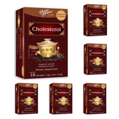 Cholesterol Tea Herbal Tea, 18 Tea Bags Each Box -(6 Boxes) Prince of Peace