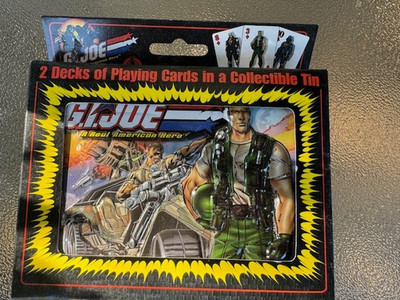 G. I. Joe vs Cobra 2 Decks Spielkarten in Sammler Dose Vintage 2002 