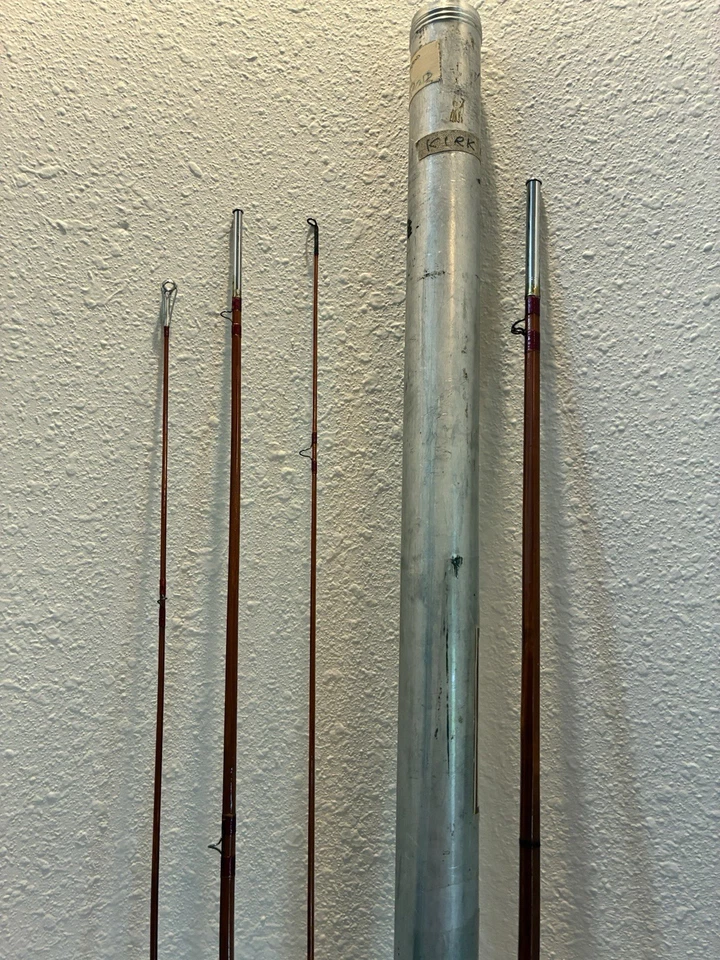 MODELO FLASH MONTAGUE VINTAGE - acero BAMBÚ - POSTE DE PESCA CON MOSCA con estuche de aluminio - FR2 Foto 4 de 4