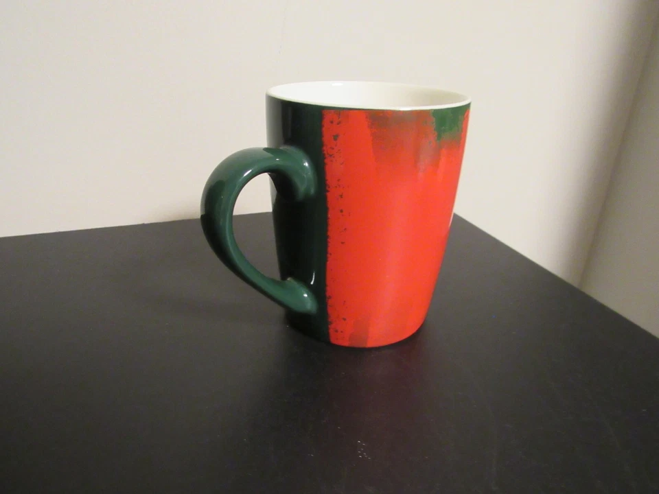 Starbucks 2021 Coffee Mug Red Green Mermaid 10 OZ striped contemporary mottled - Image 3 of 4