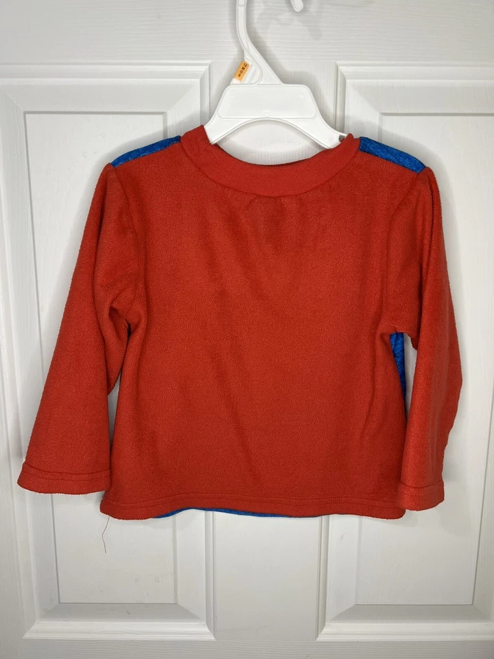 Super Mario Boys Size 4 Blue & Red 2 Piece Pajama Sleep Set Fleece PJ's Nintendo - Image 4 of 4