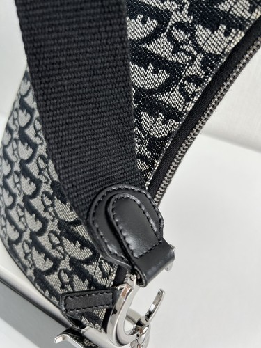 Dior Saddlebag Trotter Oblique Shoulder Bag Black - Picture 12 of 18