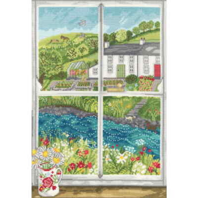 Bothy Threads Kreuzstich Stickpackung ''Gänseblümchen-Fenster'', Zählmuster, XDD5,