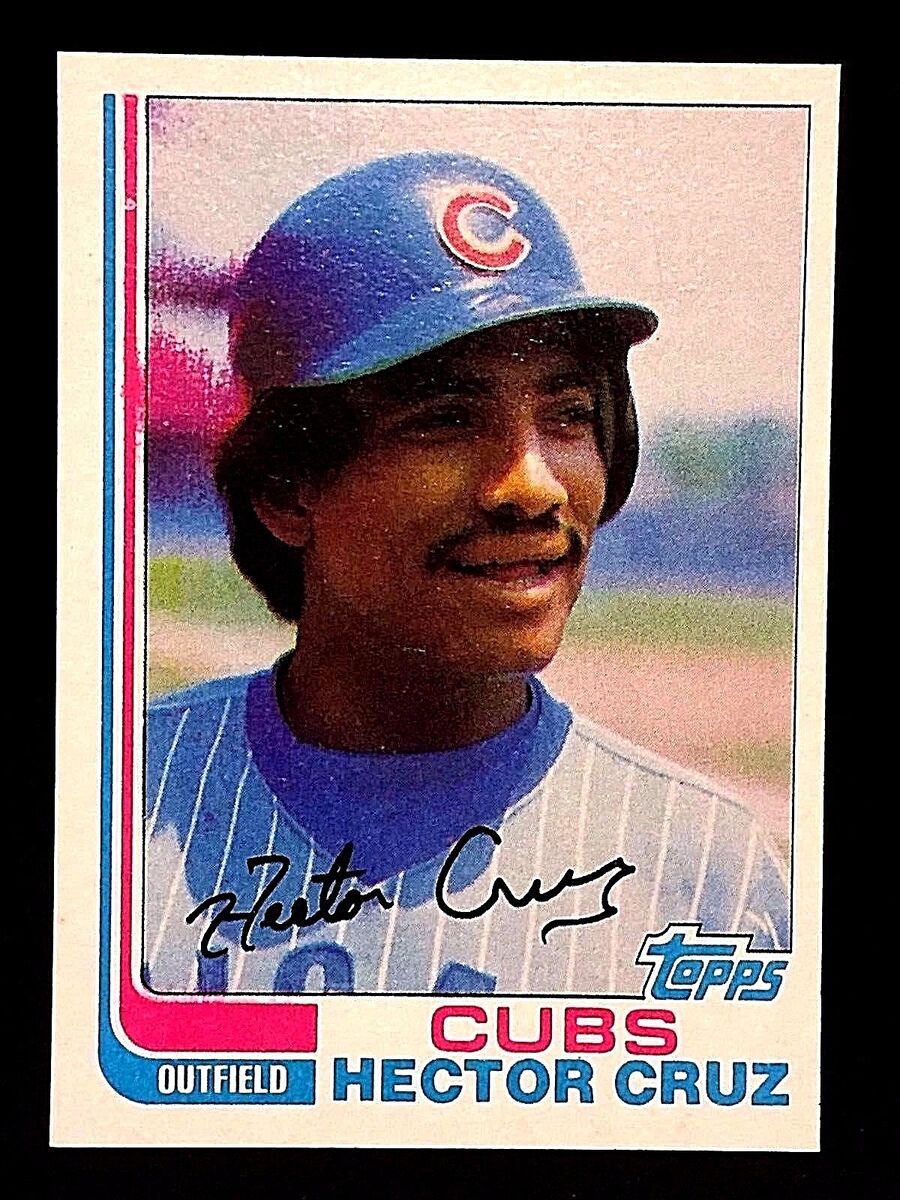 HECTOR CRUZ 1982 Topps Baseball ERROR Red INK BLEED OddBaLL HECTOR CRUZ 1982 Topps Baseball ERROR Red INK BLEED OddBaLL