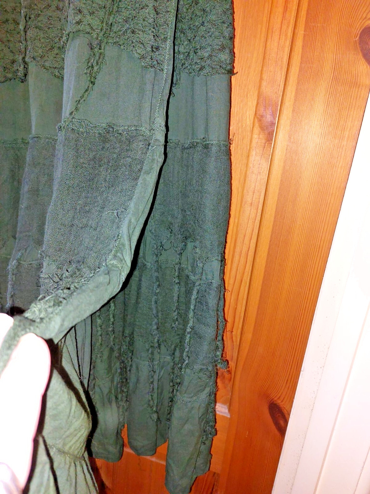 Wicked Dragon green cotton hippie boho steampunk gypsy peasant wrap skirt M/L image 4
