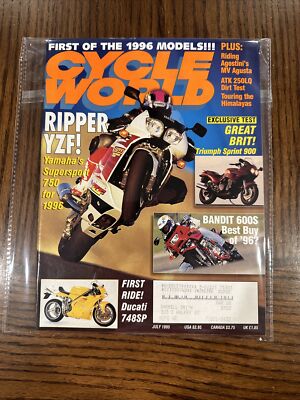 Cycle World Magazine July 1995 Yamaha Supersport 750