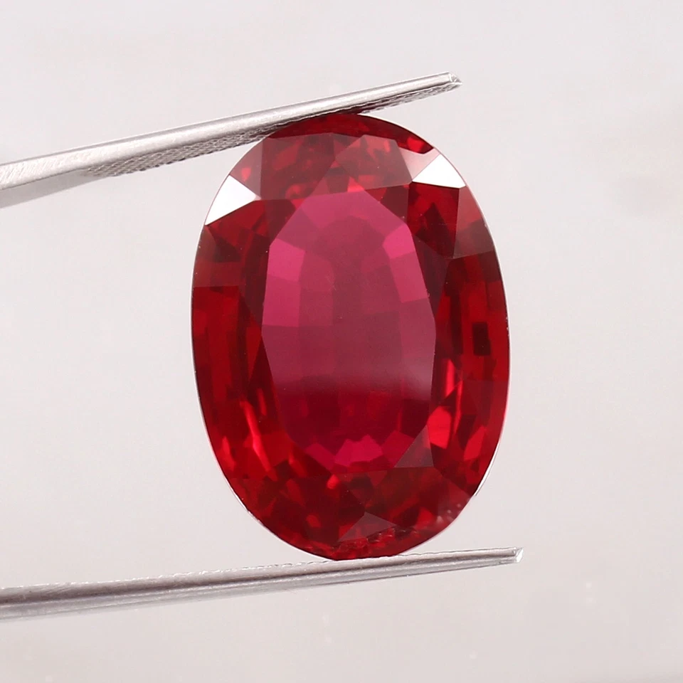 AAA Natural Flawless Pegion Red Mozambique Ruby Loose Oval Gemstone Cut 22x16 MM - Image 2 of 4