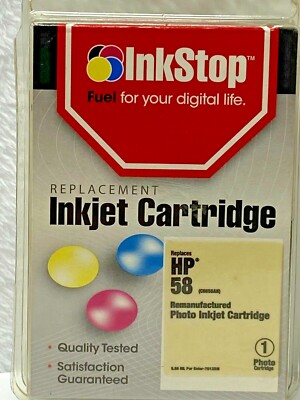 InkStop Replacement HP 58 Tri-Color Photo Ink Cartridge C6658AN ~ Factory Sealed