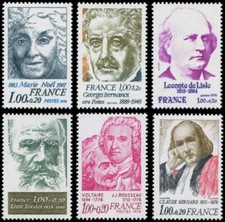 France #YT1986-YT1990A MH 1978 Famous People [B505-B510 Mi2071-Mi2117]