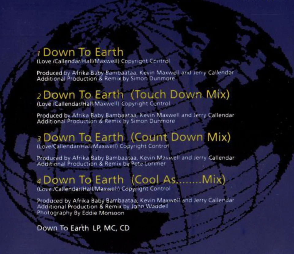 MONIE LOVE "Down To Earth" (German CD-Single 1990) 4-Tracks remixes **VG w/cut** - Image 2 of 2