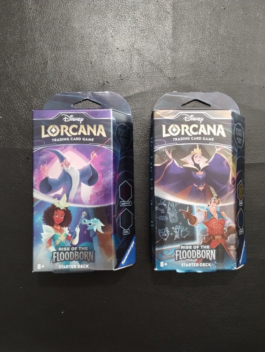 Disney Lorcana - Rise of the Floodborn - Starter Deck Set of 2 Sealed Decks 