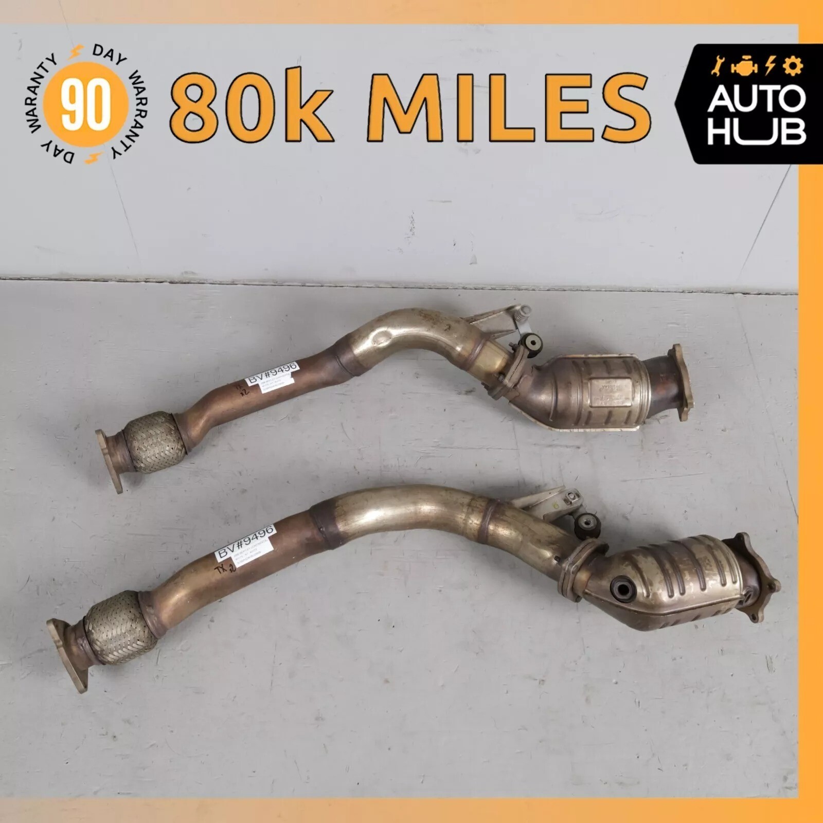 Bentley Continental Flying Spur 6.0L Exhaust Downpipe Left & Right Side Set OEM