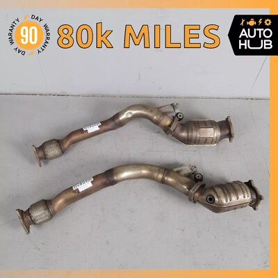 Bentley Continental Flying Spur 6.0L Exhaust Downpipe Left & Right Side Set OEM