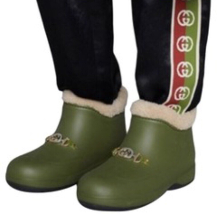Authentic Gucci Crossy Rubber Rain Horsebit Ankle Boot Size  display picture 2