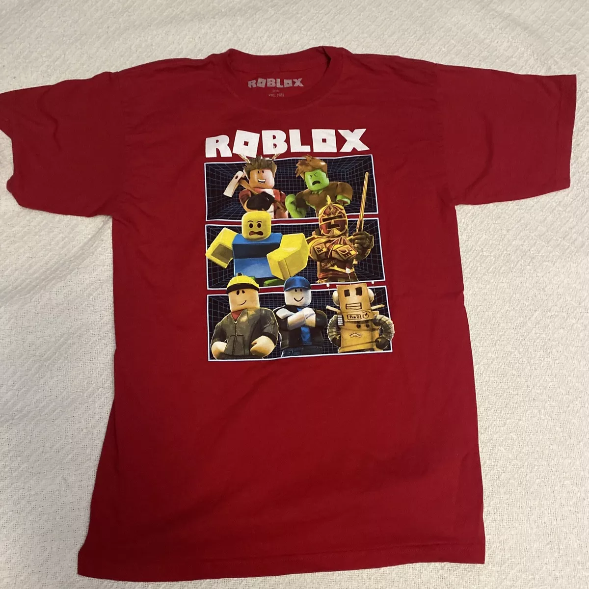 Youth ROBLOX Graphic Dark Blue Short Sleeve T-Shirt Size Large Unisex