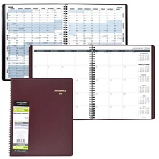 2026 At-A-Glance 70-260-50 Monthly Planner, 9 x 11", Winestone Cover