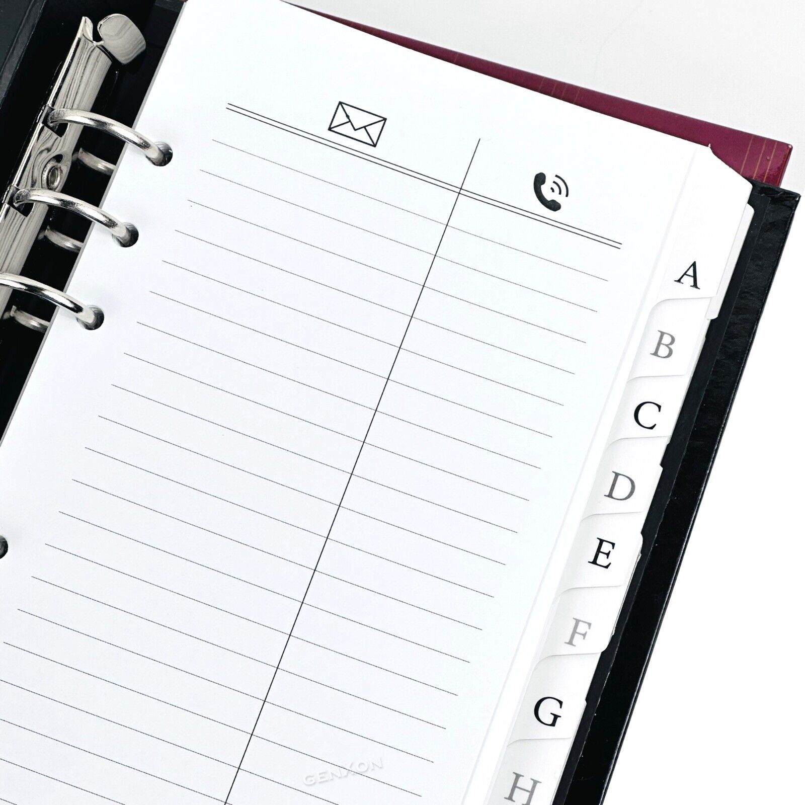 AZ Index Address Book Hardback Ring Binder Pages Padded Telephone