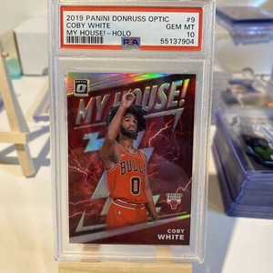 Coby White 2019 Panini Donruss Optic My House!-Holo #9 PSA 10 Chicago Bulls