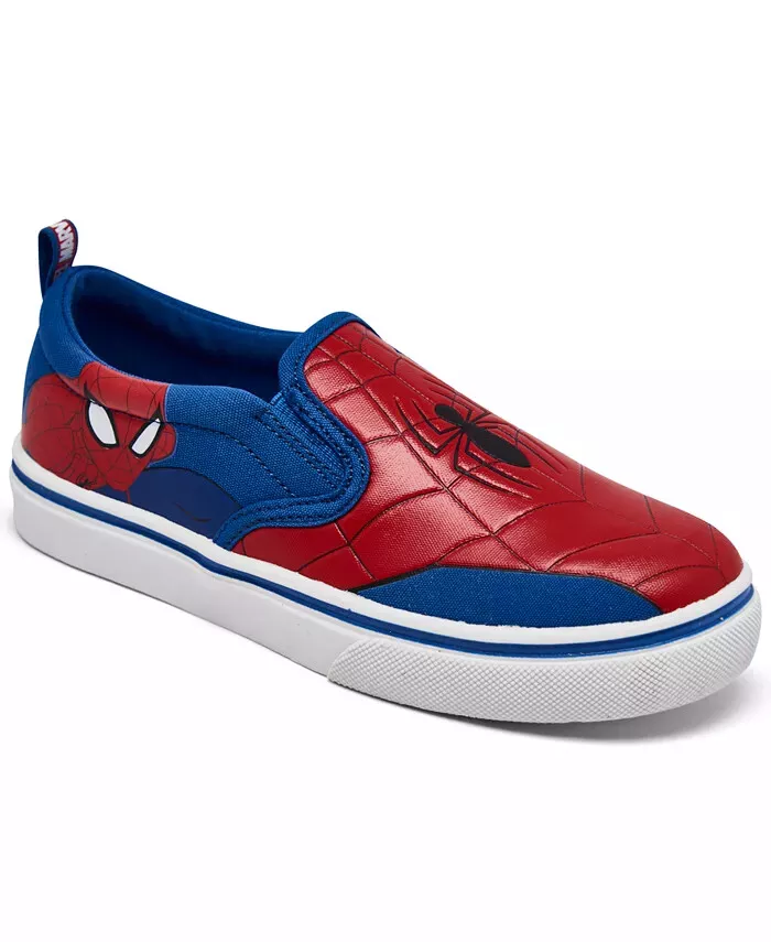 Marvel Toddler Kids Spider Man Twin Gore Slip On Casual Sneakers