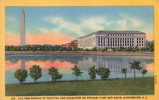 Postcard DC Washington Bureau of Printing & Engraving Potomac Park US Treasury