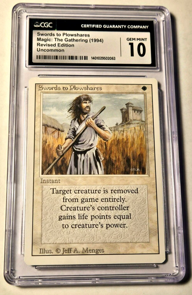 Swords to Plowshares CGC 10 Gem Mint Revised 3rd Ed Uncommon Iconic Vintage MTG - Image 3 of 4