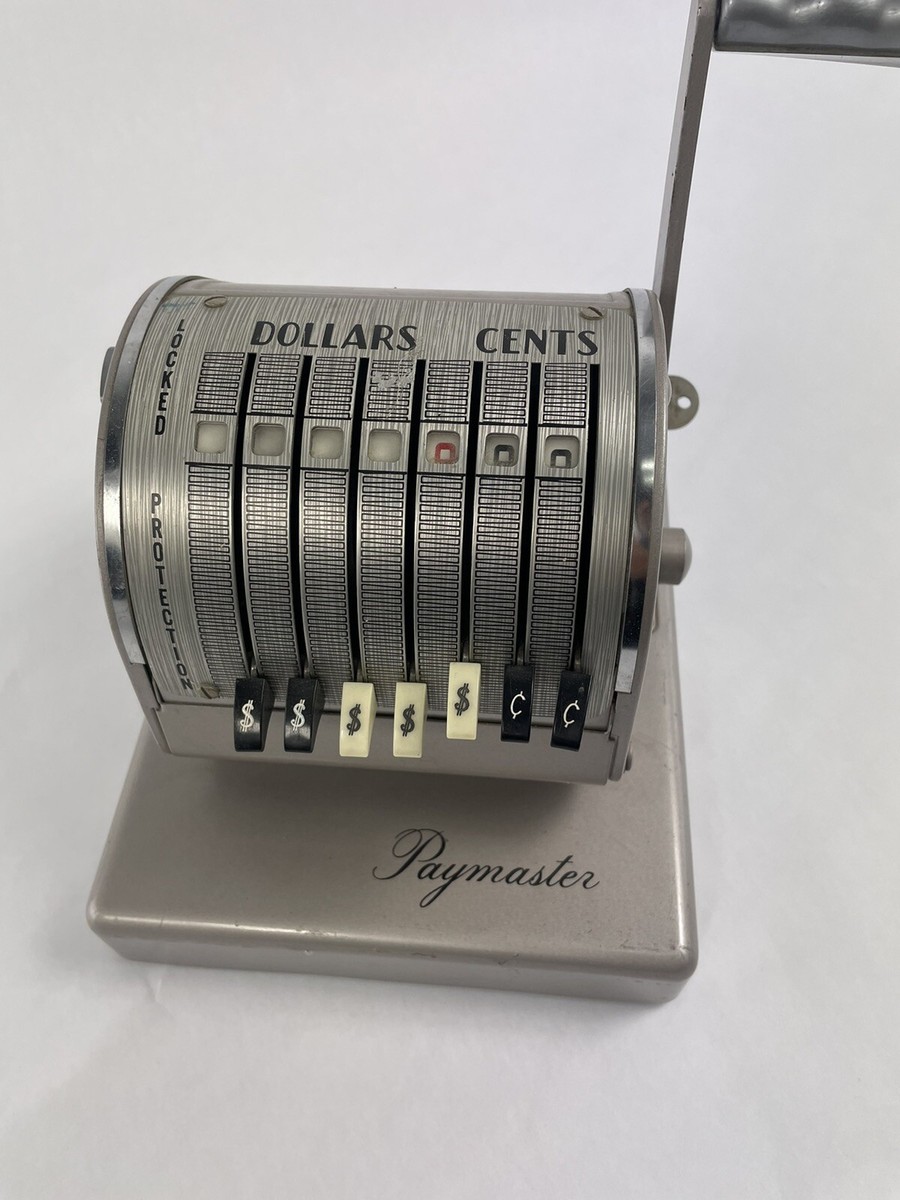 PAYMASTER SERIES X 550 OFFICE MACHINE VINTAGE CHECK WRITER 7