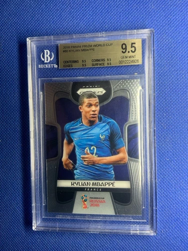 2018 Panini Prizm World Cup #80 Kylian Mbappe France BGS 9.5 TRUE GEM