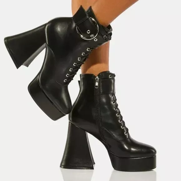 Lamoda black shop platform chunky boots