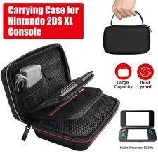 Carrying Case Bag for Nintendo 2DS XL Model Hard Shell Travel Cover Pouch Black