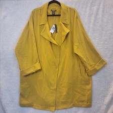Chelsea And Theodore Open Jacket Rolled Sleeves Pockets Sz 3x - Nwt