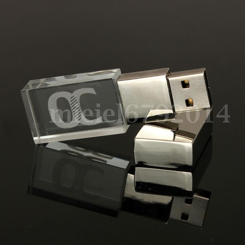 BESTRUNNER 64GB USB 2.0 Flash Memory Stick Storage Thumb Transparent LED Light