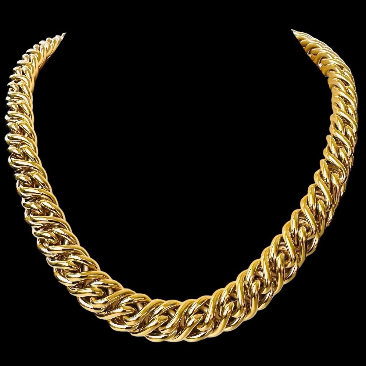 アクセサリー 19so 24/7 18k necklace 18K GOLD PLATED DIAMOND CUT LINK CHAIN NECKLACE 24