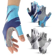 Fishing Fingerless Gloves Non-slip UV Protection Gloves Paddling Canoeing Rowing