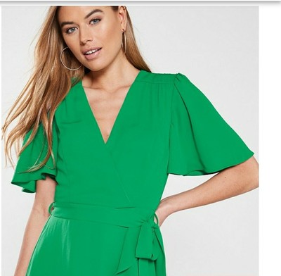 V By Very Vienna Wrap Frill Midi Dress 