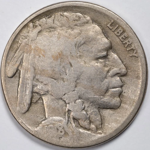 1918-S Very Good (VG) Buffalo Nickel, San Francisco Mint b