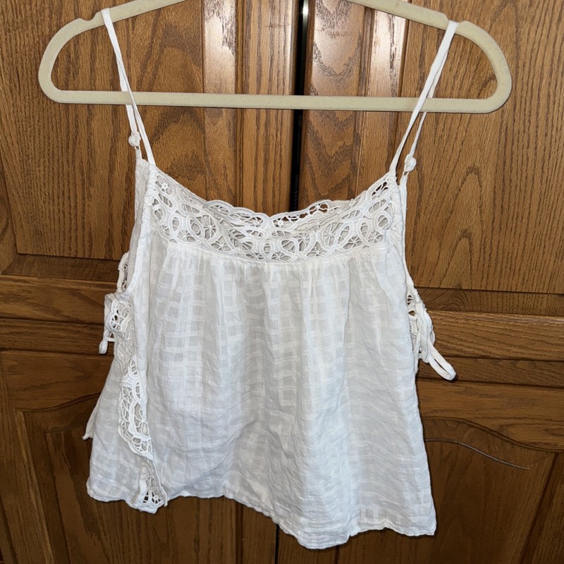 American Eagle White Blouse Large 