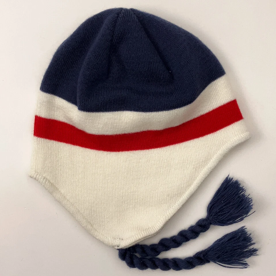 Милый New England Patriots зимний траппер теплый уха клапан шляпа синий с полоской - Изображение 2 из 4