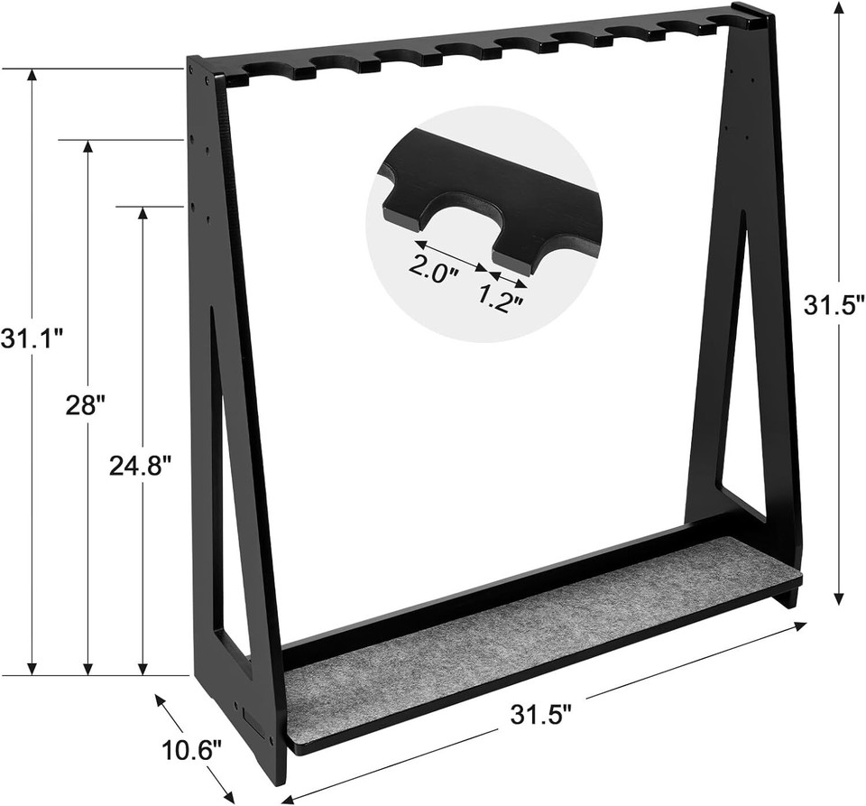 9 Rifle Long Gun Rack Wooden Shotgun Storage Holder Vertical Gun ...